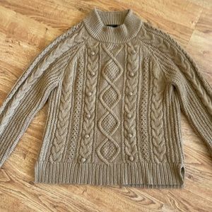 J. Crew Cable Knit Sweater Size S